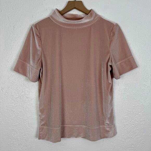 Anthropologie Krisha Velvet Mock Neck Top Size Medium - Picture 2 of 5